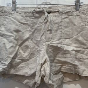 Gap Factory Outlet 55% Linen 45% Cotton Flax Linen Shorts Size 12
